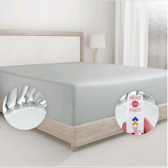 Califronia Design Light Gray Twin Size Sheet Set - Picture 3 of 7